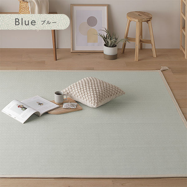 スクエアクッション 座布団 約42×42×10cm グリーン 同色2個セット インド綿 コットン 持ち手付き 背当て クッション フロアクッション リビングクッション インテリア雑貨 生活雑貨 リビング雑貨 インテリア家具【代引不可】
