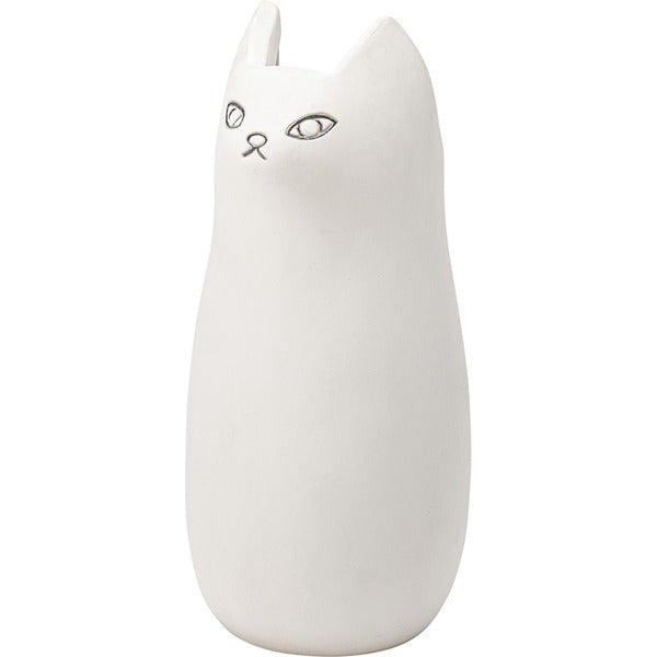 傘立て アンブレラスタンド 約幅19cm ホワイト 猫型 陶器製 玄関 エントランス 入口 リビング インテリア雑貨 日用雑貨 (代引不可)
