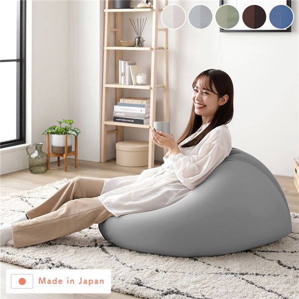 ビーズクッション キューブ型 単品 グレー 洗えるカバー クッション オットマン STIIBO (代引不可)