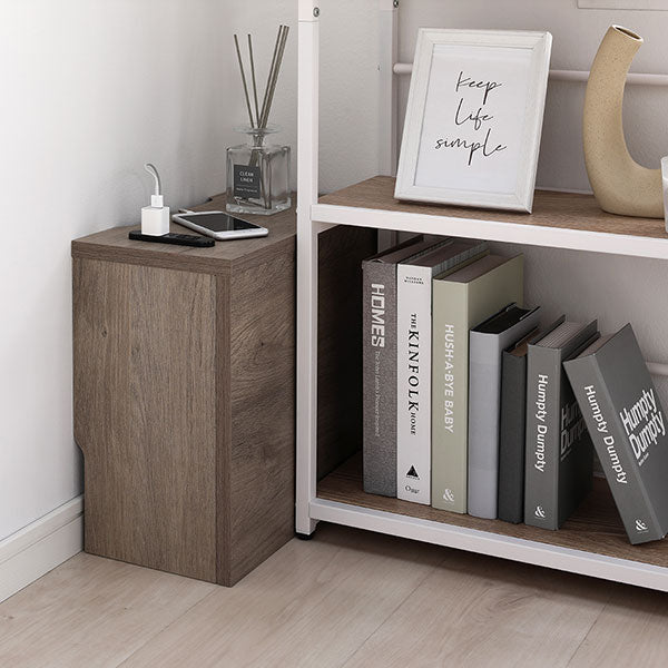 ケーブルボックス 〔 角置きタイプ ホワイト 〕 幅40cm コンセント付き 収納ボックス コード収納 収納家具 ケーブル収納ボックス ケーブル隠し 電源タップ収納 ケーブルタップ収納 配線収納ボックス コードケース ケーブル収納BOX ケーブル収納 組立品