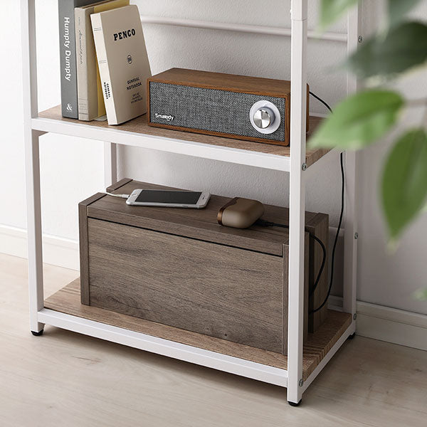 ケーブルボックス 〔 卓上タイプ ナチュラル 〕 幅40cm 収納ボックス コード収納 収納家具 ケーブル収納ボックス ケーブル隠し 電源タップ収納 ケーブルタップ収納 配線収納ボックス コードケース ケーブル収納BOX ケーブル収納