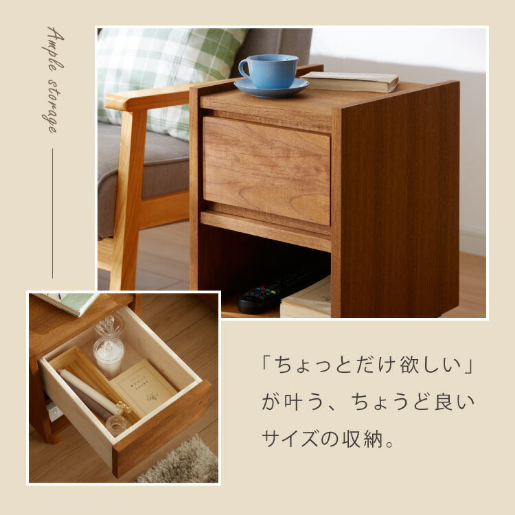 サイドキャビネット 幅30cm 天然木 チーク材 完成品 高級感 オイル仕上げ 脚付き 収納家具 お洒落 モダン 木製 シンプル ヴィンテージ アンティーク ナイトテーブル ライン ラインシリーズ(代引不可)