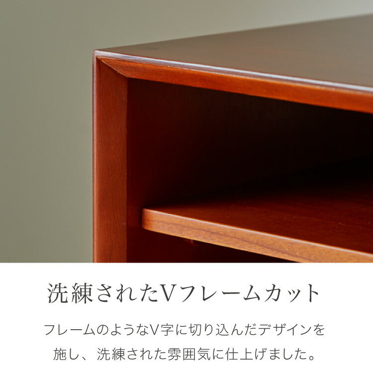 テレビ台 幅100cm 北欧 ヴィンテージ マホガニー材 完成品 収納家具 スライドレール式 コンパクト テレビボード テレビラック TV台 おしゃれ お洒落 モダン 高級感 木製 突板 収納 棚 AVA アヴァ(代引不可)
