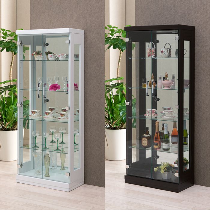 コレクションラック 幅60cm×奥行30cm×高さ150cm コレクションケース コレクションボード 飾り棚 ガラス棚 ショーケース (代引不可)