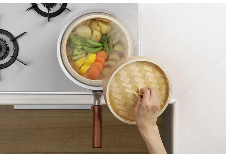 下村企販 杉中華せいろ 21cm 蓋付き せいろ 蒸し器 セイロ 肉まん 中華まん 蒸し料理 蒸し野菜 杉せいろ キッチン 調理器具 パン シュウマイ 小籠包