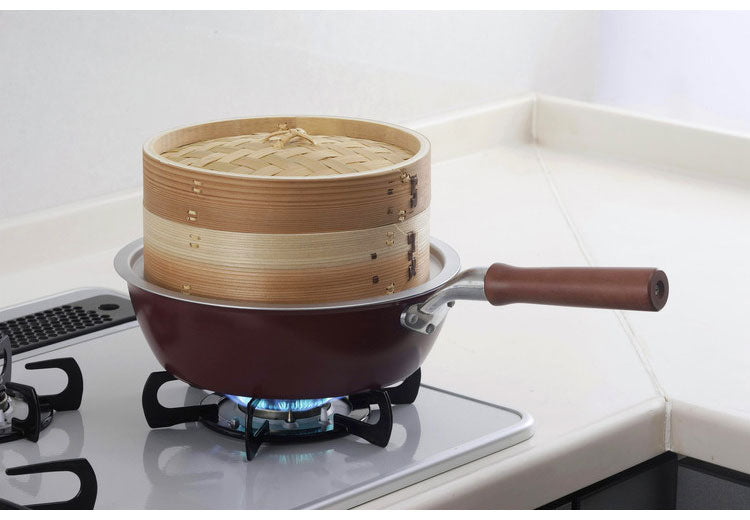 下村企販 杉中華せいろ 21cm 蓋付き せいろ 蒸し器 セイロ 肉まん 中華まん 蒸し料理 蒸し野菜 杉せいろ キッチン 調理器具 パン シュウマイ 小籠包