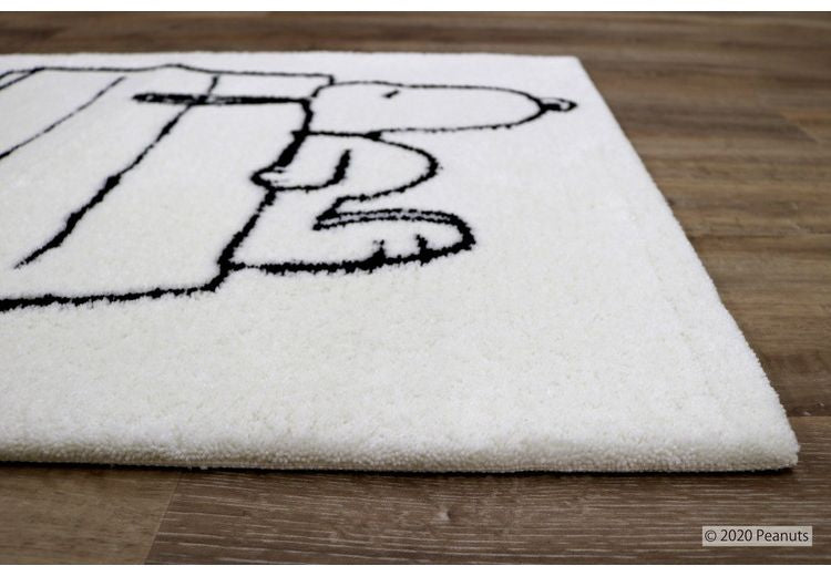 PEANUTS マット 70×100cm スヌーピー レストエリア スヌーピー SNOOPY ピーナッツ 防ダニ 滑り止め キャラクター 北欧 かわいい 可愛い おしゃれ(代引不可)
