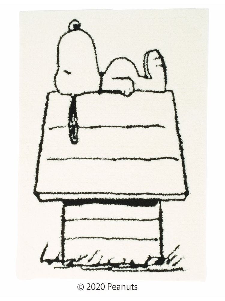 PEANUTS マット 70×100cm スヌーピー レストエリア スヌーピー SNOOPY ピーナッツ 防ダニ 滑り止め キャラクター 北欧 かわいい 可愛い おしゃれ(代引不可)