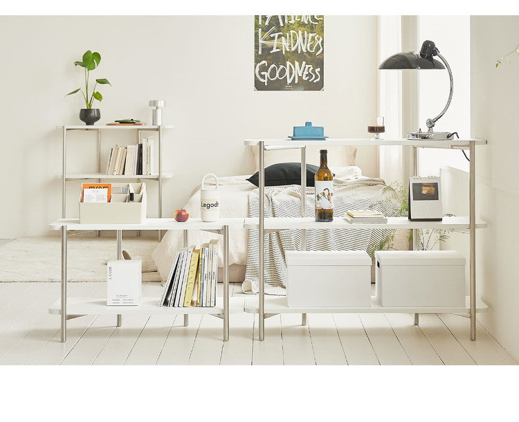 roomnhome ステンレス オープンラック ステンレス バルトステンシェルフ 収納 幅80cm 2段 棚 ミッドセンチュリー デザインラック 見せる収納 ラック 省スペース シンプル モダン 韓国インテリア