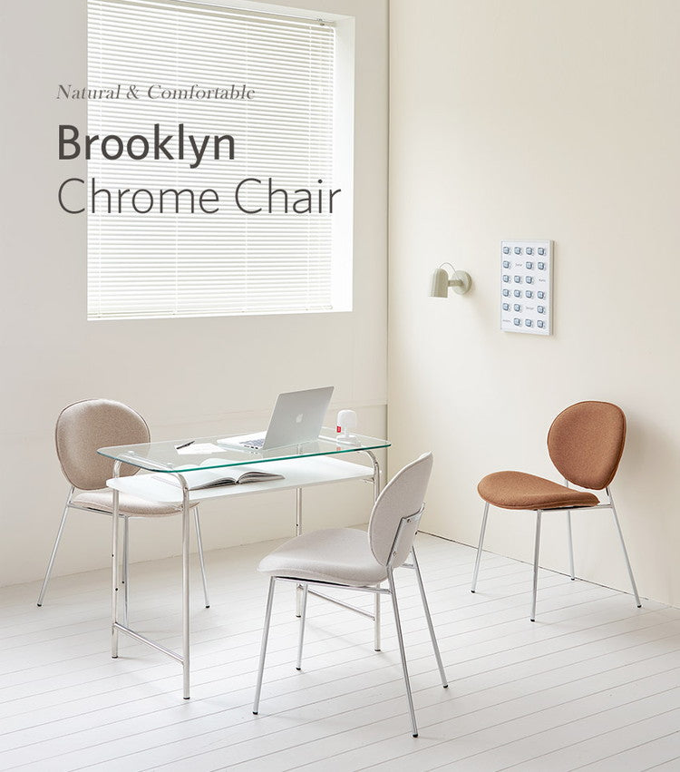 roomnhome ダイニングチェア 4脚セット おしゃれ ブルックリンクロームチェア 【リコメン堂限定】背もたれ ミッドセンチュリー 高級インテリア 韓国 インテリア チェア 北欧(代引不可)