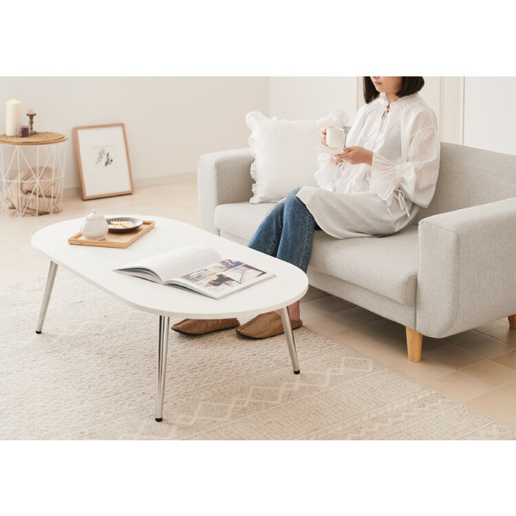 【roomnhome×リコメン堂】ローテーブル 120cm クローム脚 おしゃれ 韓国インテリア 高さ32cm 耐荷重約20kg センターテーブル【限定商品】かわいい シンプル インテリア モダン(代引不可)