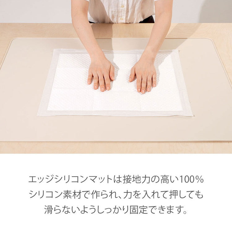 エッジシリコンマット 55cm×45cm 【リコメン堂限定オリジナルカラー 3色】薄型 防臭、防水機能付き トイレトレー ペットトイレ 薄型 ペット シート シーツ ペットシート 【roomnhome×リコメン堂】(代引不可)