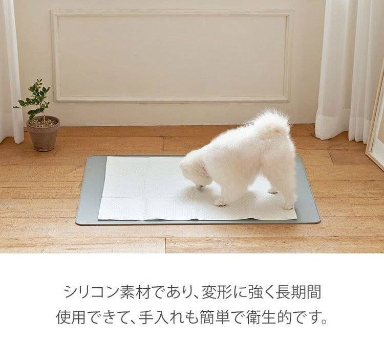 エッジシリコンマット 55cm×45cm 【リコメン堂限定オリジナルカラー 3色】薄型 防臭、防水機能付き トイレトレー ペットトイレ 薄型 ペット シート シーツ ペットシート 【roomnhome×リコメン堂】(代引不可)