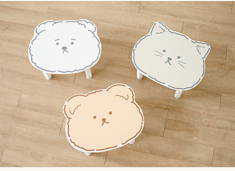 【販路限定】 roommhome プチキッズテーブル アニマル 幅56-59cm 高さ調整付き 折りたたみ キッズテーブル 子供 テーブル 子供用 テーブル 折り畳み 子供テーブル 机 こども用(代引不可)