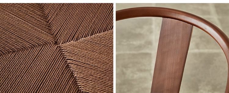 ダイニング チェア 木製 ワイチェア ウッド ダイニングチェア デスクチェア Yチェア リプロダクト 北欧 おしゃれ オーク材 天然木 ペーパーコード ブラック ブラウン ナチュラル グレージュ ブラウン座面 チェアー ウッドチェア 椅子(代引不可)