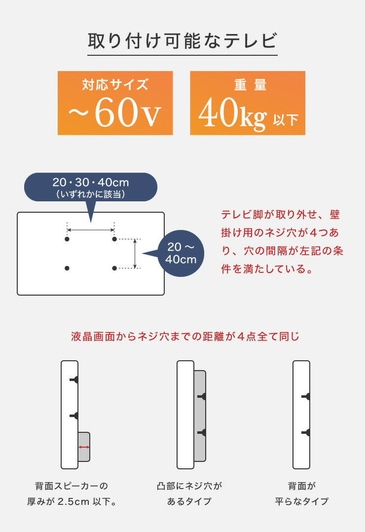 テレビスタンド ハイタイプ 棚付き 32~60型対応 壁寄せ 高さ調整 角度調整 ケーブル背面収納 自立式 おしゃれ 壁寄せテレビスタンド テレビ台 壁寄せテレビ台 テレビラック 棚 WHTVL-60