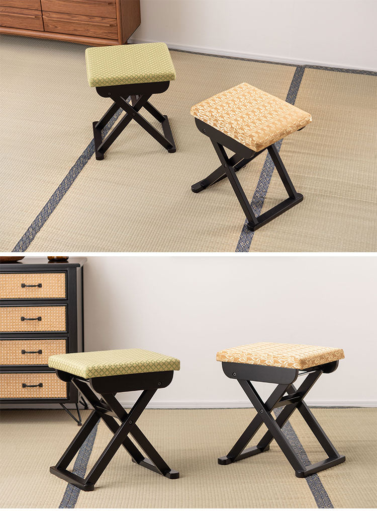 法事 スツール チェア 折りたたみ 和風 お座敷 背もたれなし コンパクト 畳 背もたれなし 折りたたみ椅子 イス 折り畳み チェアー 腰かけ 足置き 和柄 お寺 宴会(代引不可)