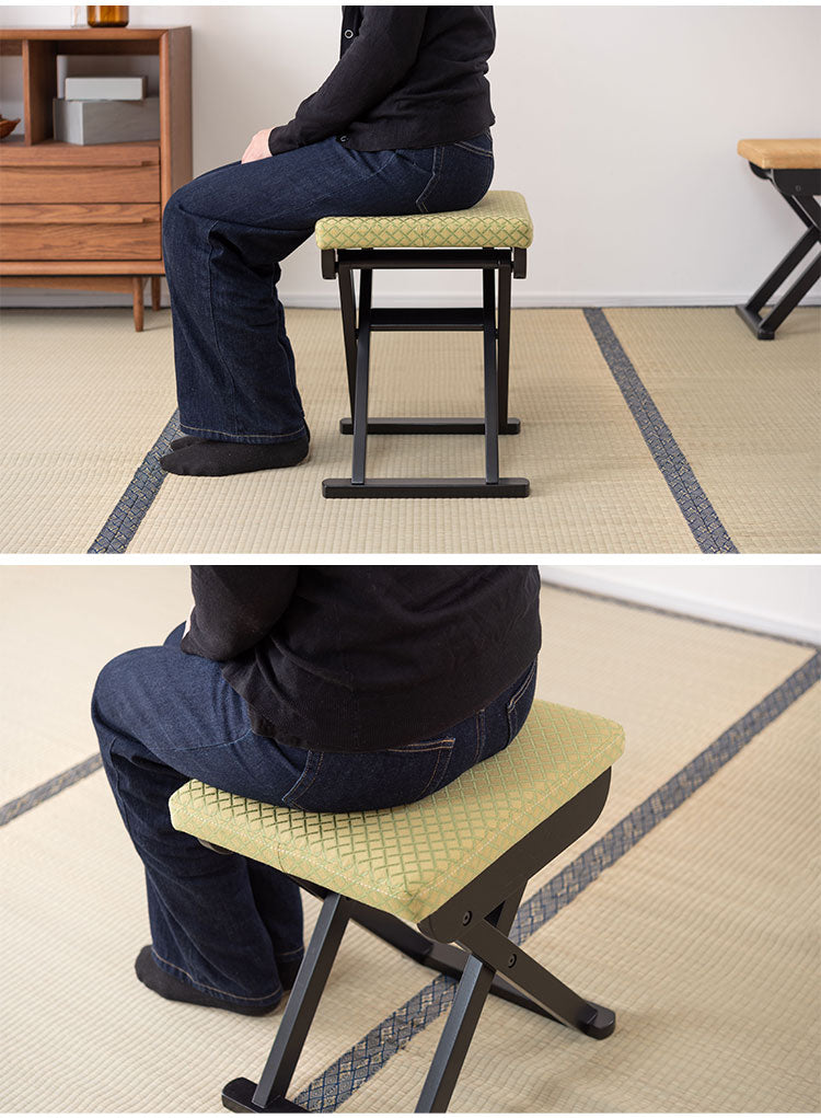 法事 スツール チェア 折りたたみ 和風 お座敷 背もたれなし コンパクト 畳 背もたれなし 折りたたみ椅子 イス 折り畳み チェアー 腰かけ 足置き 和柄 お寺 宴会(代引不可)