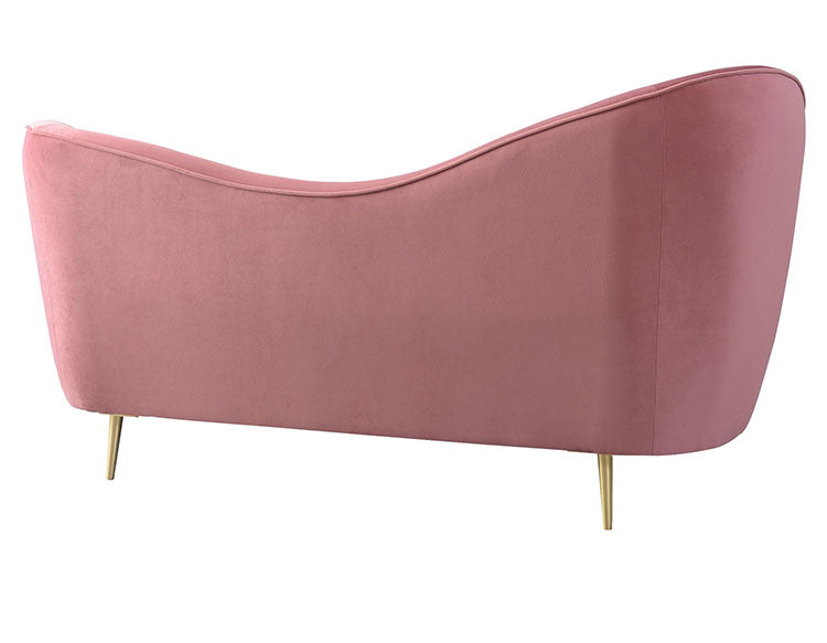 ソファ ソファー 2人掛け 2人掛けソファー アーム付き 幅162cm ファブリック 布地 ベロア生地 クッション付き かわいい 高級感 上品 おしゃれ ピンク グレー(代引不可)