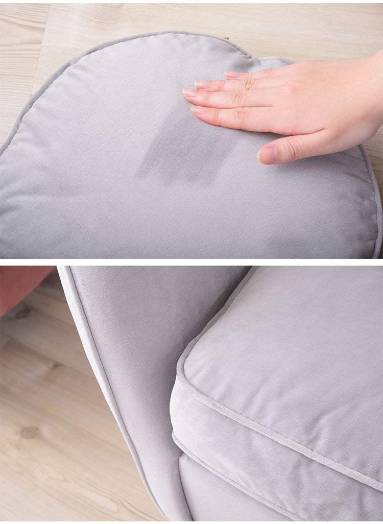 ソファ ソファー 2人掛け 2人掛けソファー アーム付き 幅162cm ファブリック 布地 ベロア生地 クッション付き かわいい 高級感 上品 おしゃれ ピンク グレー(代引不可)