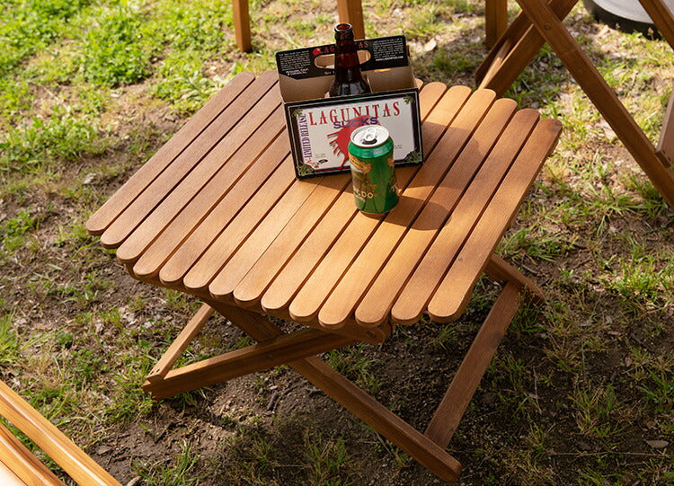 アウトドアテーブル 幅60cm ローテーブル センターテーブル 折りたたみ式 木製 おしゃれ 円形 丸型 コンパクト 持ち運び キャンプ BBQ(代引不可)