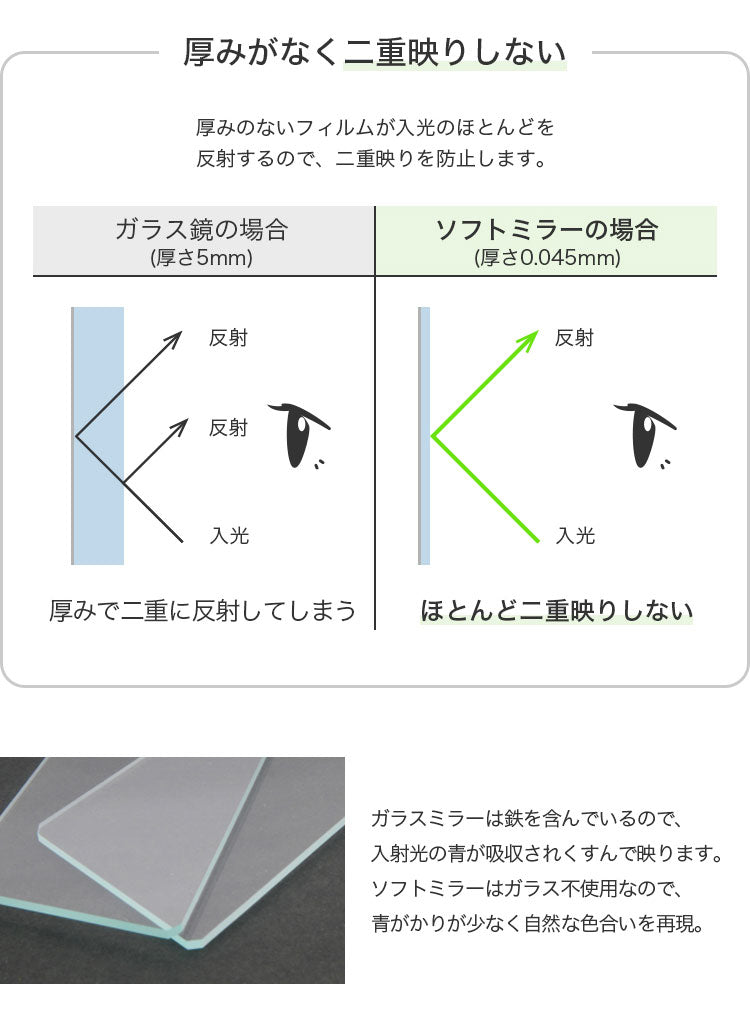 brisafe 割れない鏡 フィルムミラー 全身 姿見 ガラス不使用 壁掛け 30×150cm スリム 薄型 軽量 おしゃれ シンプル 韓国 北欧 全身鏡 鏡 ミラー ウォールミラー スタンドミラー ソフトミラー 壁面ミラー コンパクト ナチュラル ホワイト シルバー 鏡 日用品雑貨