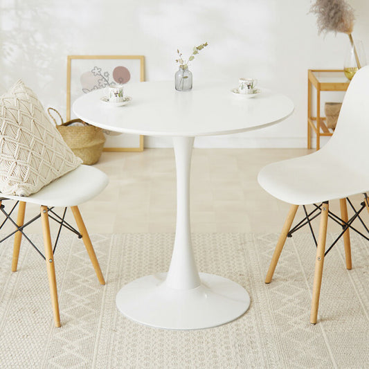 ダイニングテーブル 丸テーブル 白 幅60cm 組み立て簡単 お手入れ簡単 円形 スチール MDF ホワイト 省スペース コンパクト 2人用 3人用 おしゃれ 北欧 一人暮らし 韓国インテリア カフェテーブル  大理石色