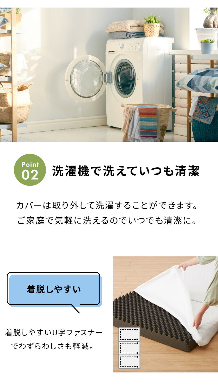 マットレスカバー 10cm 三つ折り セミシングル シングル 洗える リバーシブル メッシュ パイル ホワイト ブラウン ブラック ベージュ ネイビー グレー シンプル マットレスシーツ カバー シーツ ボックスシーツ コの字ファスナー