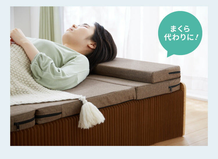 ベッド 折りたたみ ペーパーベッド セミシングル 幅85cm 耐荷重120kg 伸縮式 組み立て簡単 撥水加工 マットレス付き 隙間収納 シンプル 北欧 省スペース 来客用 1人暮らし おしゃれ コンパクト 紙製ベッド 折りたたみベッド