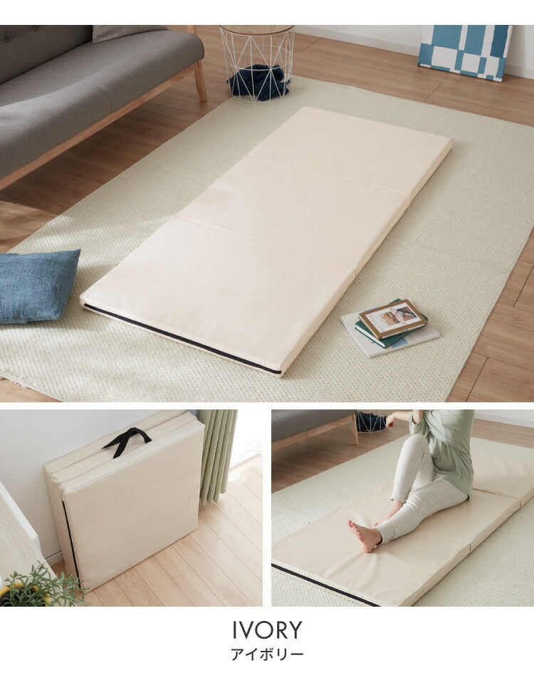 ストレッチマット 厚手 折りたたみ コンパクト 幅80cm 50mm 厚手 滑り止め PUレザー 持ち手付き 幅広 極厚 大判 衝撃吸収 トレーニングマット マット ヨガ スポーツマット 体操 ピラティス ストレッチ 筋トレ エクササイズ