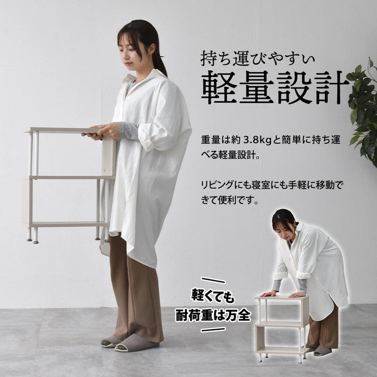 Noko ジグザグサイドテーブル ディスプレイにも使えるS字型コンパクトテーブル サイドテーブル ジグザグテーブル S字テーブル ディスプレイラック 観葉植物台 メラミン天板