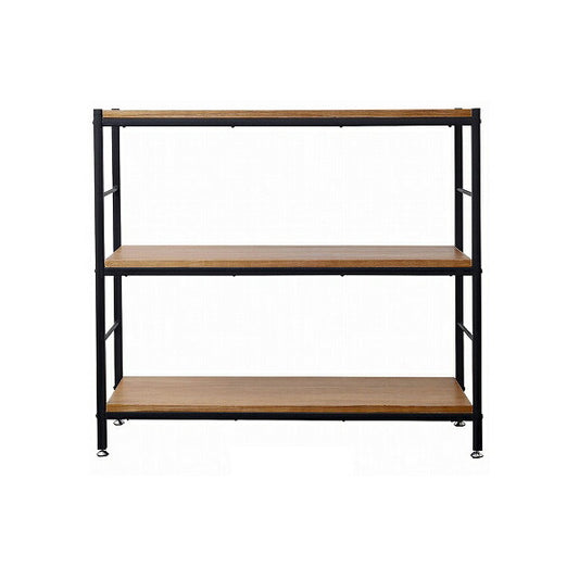 ZAGA 木製 ラック 幅90 奥行き35 三段 3段 シェルフ ラック オープンラック アンティーク 陳列棚 棚 シェルフ 飾り棚 おしゃれ 北欧(代引不可)