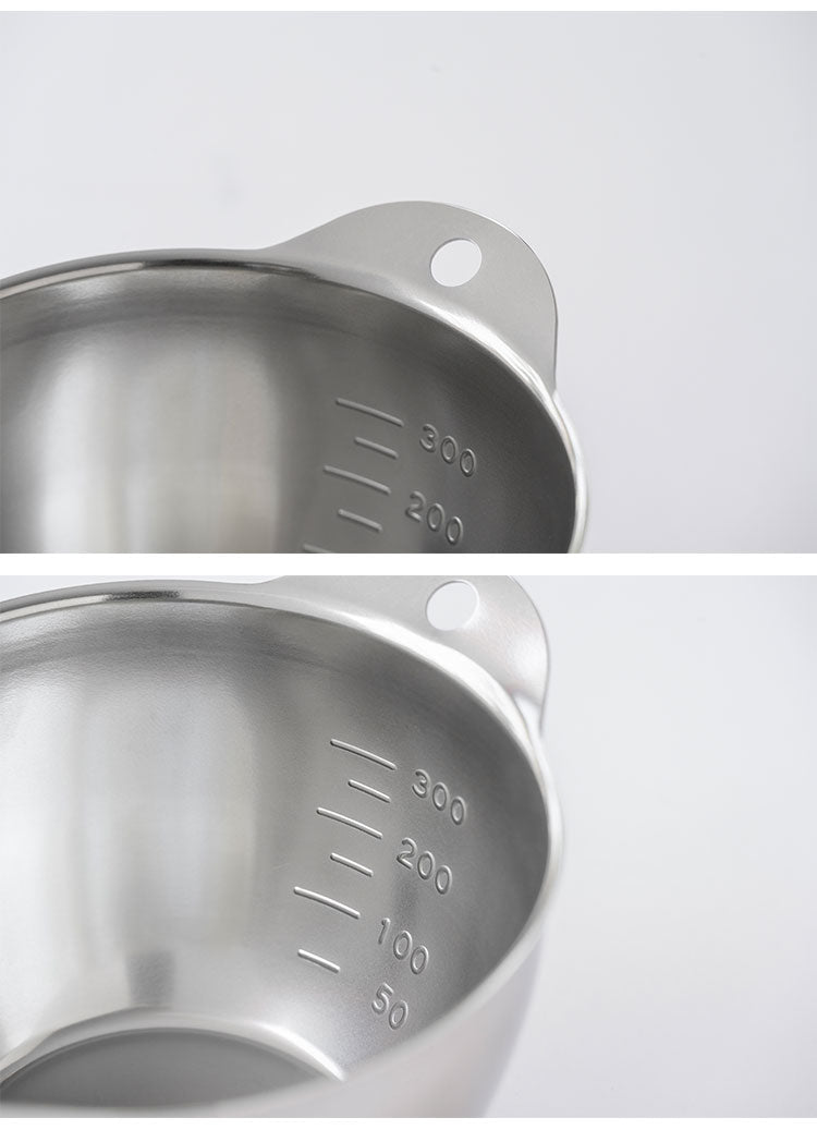 【2個セット】 日本製 燕三条 すっきり暮らす キレッキレボウル 片口 11cm 食洗機対応 18-8 ステンレス製 目盛り付き 衛生的 注ぎ口付き 液だれしない 注ぎやすい 玉子焼き 菓子作り プチボウル 便利(代引不可)