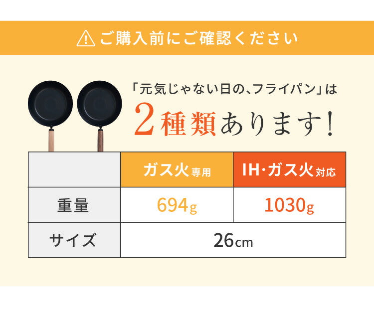 藤田金属 元気じゃない日のフライパン 鉄フライパン 26cm IH対応 日本製 PFOAフリー フッ素不使用 フライパン ガス火 軽い 油ならし シーズニング不要 鉄分補給 木柄 握りやすい フェムテック