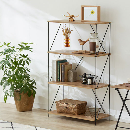 ワイヤーラック 4段 幅62cm 木目調 スチール 組み立て簡単 工具不要 おしゃれ 北欧 収納 スチールラック ワイヤーラック スチールシェルフ 子供部屋 洗面所 ディスプレイラック 隙間収納 すきま収納(代引不可)