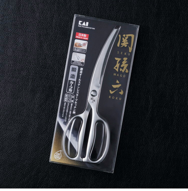 貝印 関孫六 鍛造 オールステンレスカーブキッチン鋏 日本製 KAI DH3346 キッチンバサミ 洗える 分解 キッチン ハサミ おしゃれ(代引不可)【メール便】