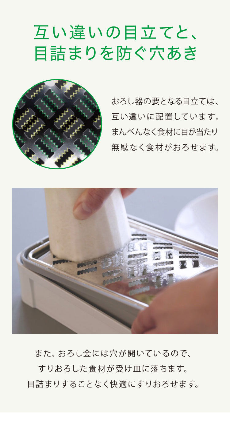 しゃきふわ大根おろし器 サンクラフト 日本製 軽い力で楽におろせる 大根おろし器 水切り 滑り止め おろし器 おろし金 グレーター 刃物のまち しゃきしゃき ふわふわ 快菜 SSK-14 SUNCRAFT