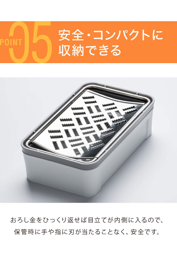 しゃきふわ大根おろし器 サンクラフト 日本製 軽い力で楽におろせる 大根おろし器 水切り 滑り止め おろし器 おろし金 グレーター 刃物のまち しゃきしゃき ふわふわ 快菜 SSK-14 SUNCRAFT