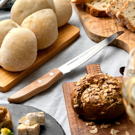 パン切りナイフ せせらぎ サンクラフト 14cm 日本製 関の刃物 パン切り包丁 ブレッドナイフ パンナイフ パン切りナイフ 刃渡り 140mm 14センチ 刃物のまち 岐阜県関市 MS-002 SUNCRAFT
