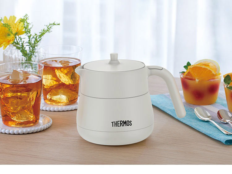 サーモス 真空断熱ティーポット 450ml 保冷 保温 茶こし付き 卓上ポット TTE-450 保温ポット 保冷ポット 結露しにくい ピッチャー 急須 魔法びん ライトグレー ベージュ ブラウン THERMOS