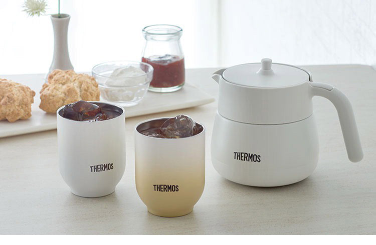 サーモス 真空断熱ティーポット 450ml 保冷 保温 茶こし付き 卓上ポット TTE-450 保温ポット 保冷ポット 結露しにくい ピッチャー 急須 魔法びん ライトグレー ベージュ ブラウン THERMOS