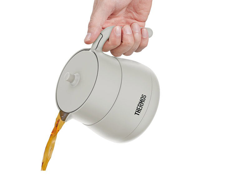 サーモス 真空断熱ティーポット 450ml 保冷 保温 茶こし付き 卓上ポット TTE-450 保温ポット 保冷ポット 結露しにくい ピッチャー 急須 魔法びん ライトグレー ベージュ ブラウン THERMOS
