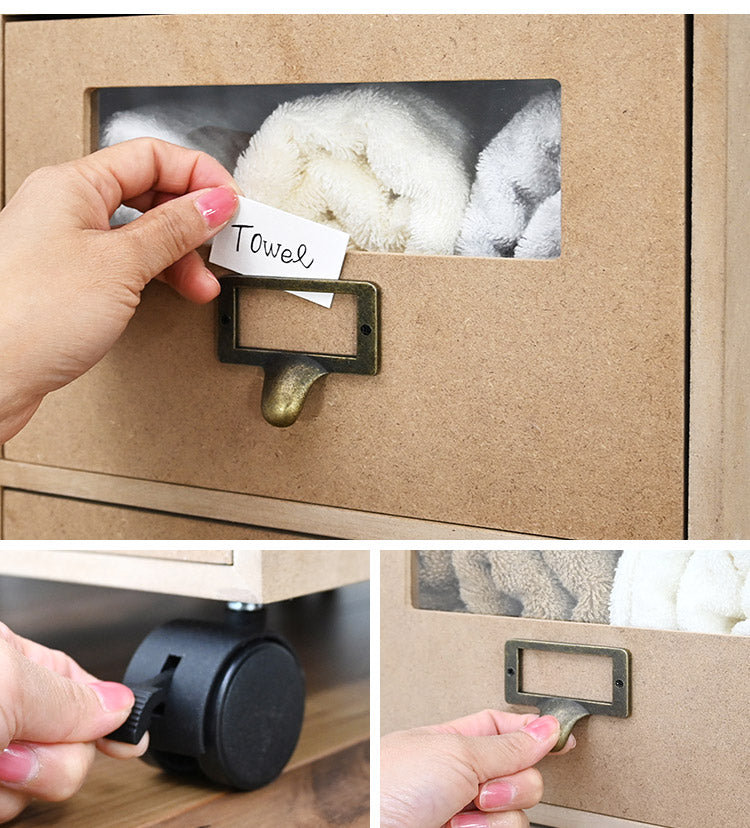 完成品 チェスト 中身が見えるチェスト4段 A4サイズ収納可能 キャスター付き 小窓付き タンス ワイドチェスト 引き出し リビングチェスト 収納ケース 収納チェスト(代引不可)