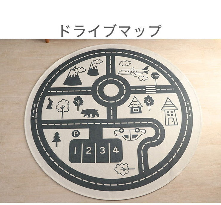 ラグ ラグマット ラグカーペット 絨毯 直径140cm ウォッシャブル 丸洗い 耐熱 床暖房 ホットカーペット 対応(代引不可)