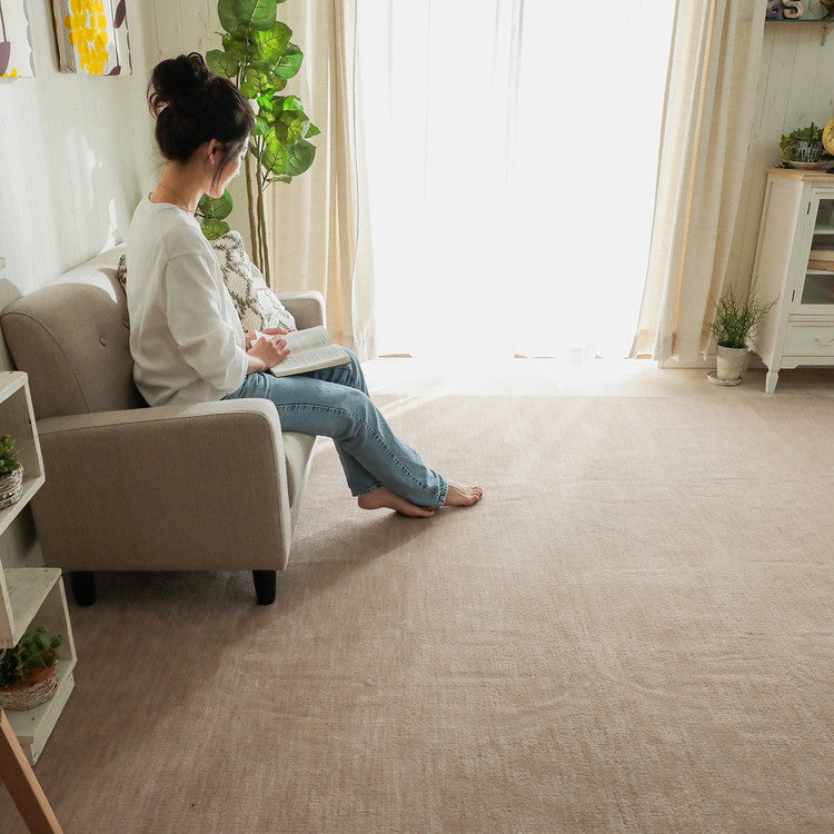 日本製 抗菌 防臭 ラグマット 261×352cm カーペット 大判 ジューバ 薄手 フリーカットタイプ カットパイル さらさら 無地(代引不可)