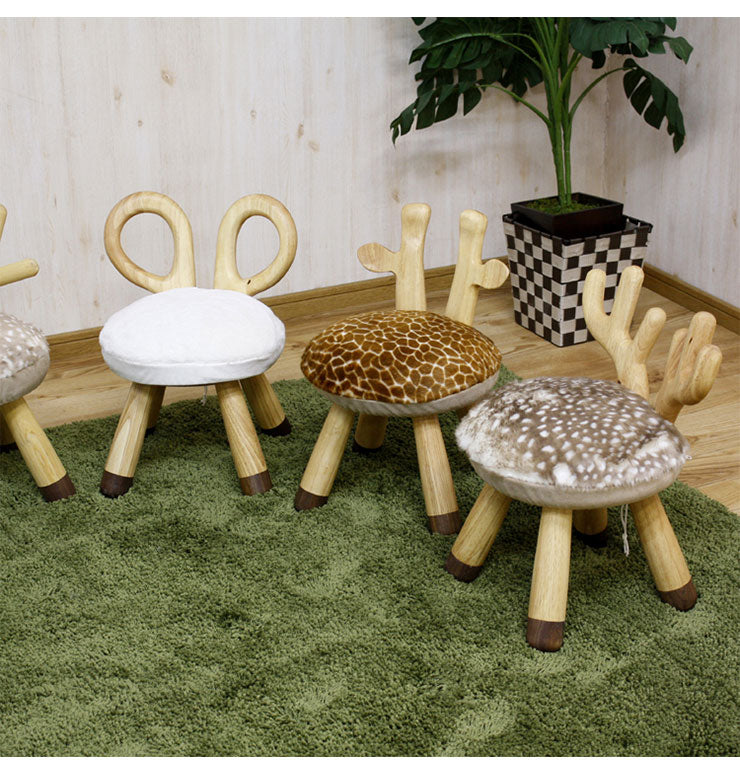 アニマルチェアー 幅28cm キリン ねずみ バンビ トナカイ うさぎ ひつじ うし かわいい おしゃれ 癒し 子供 プレゼント 誕生日(代引不可)