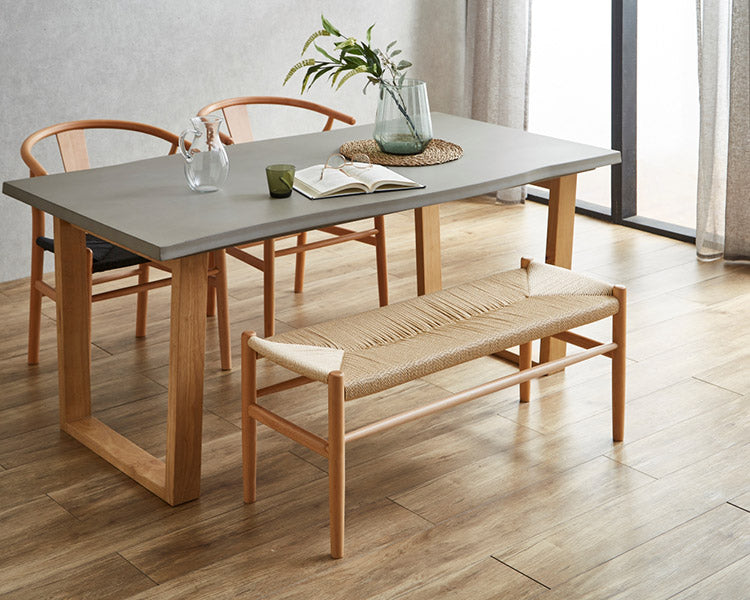 コンクリート調 ダイニングテーブル 180cm グレー天板 台形脚 ウレタン塗装 食卓テーブル 机 ダイニング 北欧 モダン シンプル ナチュラル おしゃれ(代引不可)