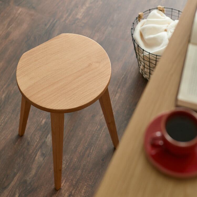 木製スツール 天然木 ウッドスツール スツール 無垢材 壁付け アルダー材 木目 シンプル おしゃれ 北欧 木製椅子 アルダー ウッドチェア リビング 丸椅子 チェア いす イス 椅子 ミニスツール 小さい(代引不可)