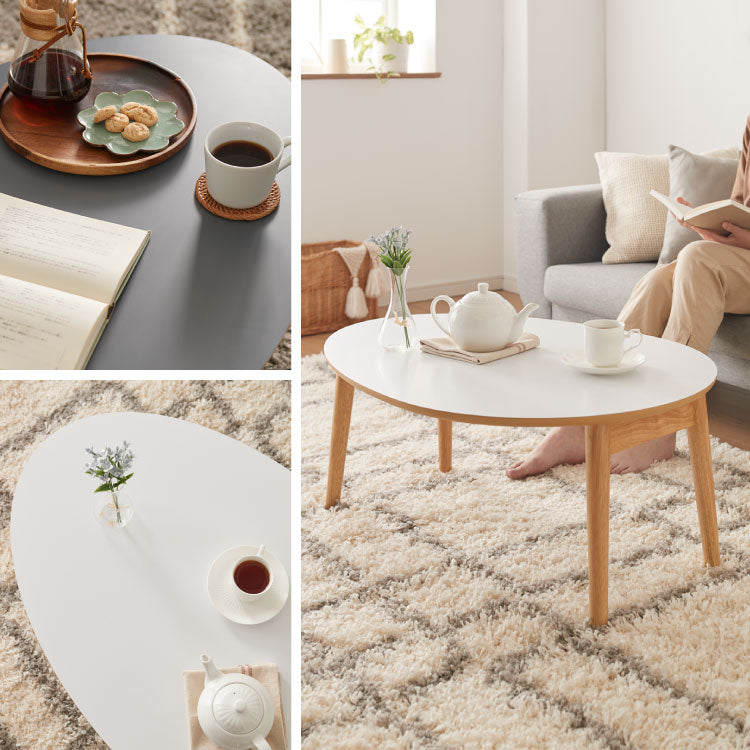 センターテーブル 折りたたみ 楕円型センターテーブル 80×60cm メラミン天板 天然木 幅80 ローテーブル テーブル 机 折り畳み 天然木 一人暮らし 新生活 リビング 食事 作業 おしゃれ 北欧