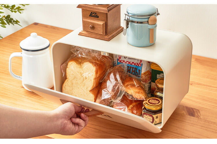 ブレッドケース 35×23.5×22.5cm 食パン入れ 収納 パンケース パン入れ かわいい モダン 北欧 調味料ラック スパイスラック 紅茶 コーヒー 収納ケース 食パン ジャム